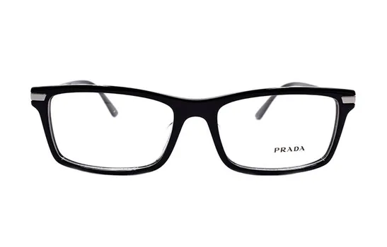 PRADA Оправа для очков Plate Frame Square, мужская, черная