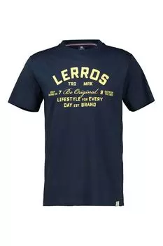 Футболка хлопковая с принтом LERROS