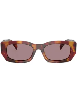 Prada Eyewear солнцезащитные очки черепаховой расцветки, коричневый