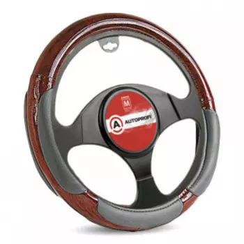 Спонжевая оплетка руля AUTOPROFI SP-5022 L.GY (M)