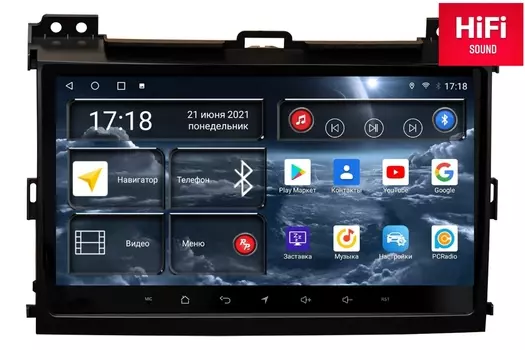 Автомагнитола RedPower 75182 Hi-Fi для Toyota Land Cruiser Prado 120 (01.2002-12.2009), Lexus GX470 (11.2002-07.2009) (+ Камера заднего вида в подарок!)