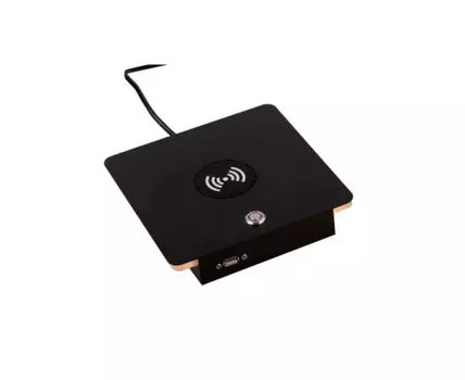 Настольная лампа с беспроводной зарядкой и USB Lightstar Muro
