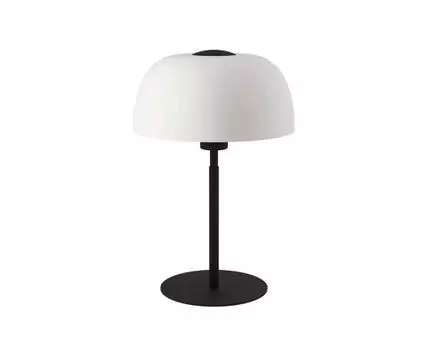 Настольная лампа SOLO 2 1x40W(E27), сталь, черный, стекло, белый, 900142