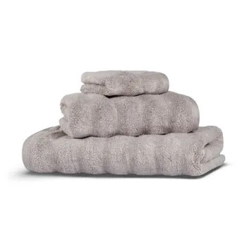 Полотенце махровое Hamam Ash Ribbed 100x150см, светлый дым