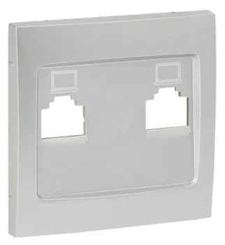 Накладка розетки компьютерной EKF ESK01-L-035-30 Валенсия RJ-45 1-местная сталь
