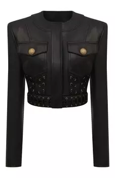 Кожаная куртка Balmain
