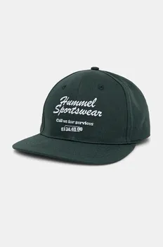 Хлопковая бейсболка Hummel, зеленый