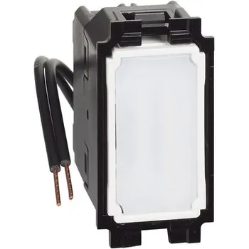 Переключатель BTicino K4004L LIVING NOW промежуточный с подсветкой, 10А, встроенный светодиод белого цвета, 1 модуль