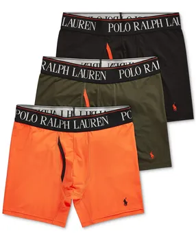 Мужской комплект из 3 штук. Трусы-боксеры из микрофибры 4-D Flex Cool Polo Ralph Lauren