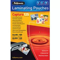 Пленка Fellowes FS-53063 125 мкм, Credit Card (54х86 мм), 100 шт., глянцевая