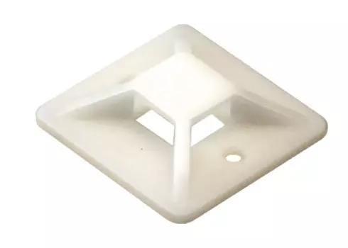 Площадка Exegate STM2020W-100 EX293141RUS самоклеющаяся для крепления стяжек (20х20 мм, halogen free, -40°C - +85°C, белая, 100 шт)