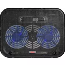 Подставка для ноутбука с охлаждением Buro BU-LCP140-B214H 14" 338x255x22мм 1xUSB 2x 140ммFAN 480г металлическая сетка/пластик черный