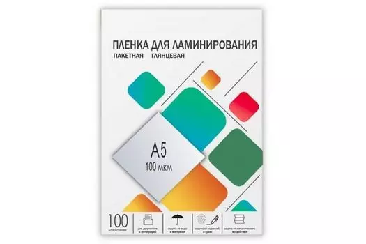 Пленка ГЕЛЕОС LPA5-100 для ламинирования, А5, 154х216, 100шт, 100 мкм