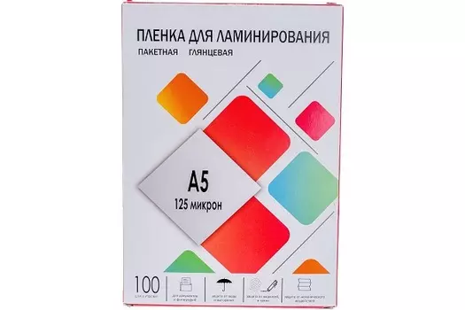 Пленка ГЕЛЕОС LPA5-125 для ламинирования, А5, 154х216, 100шт, 125 мкм