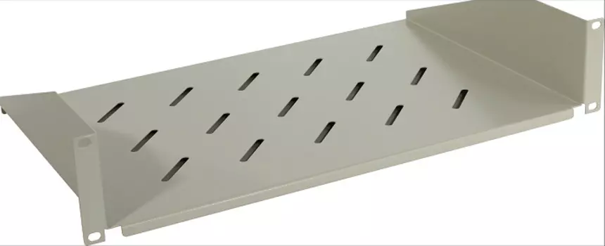 Полка 5bites CS-204G для телекоммуникационного шкафа D=450 / 2U / 19" / grey
