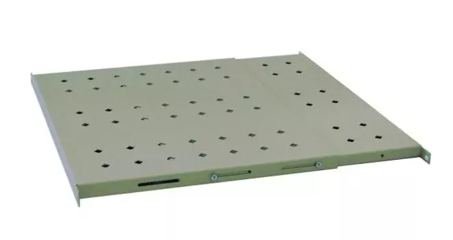 Полка AESP REC-ESV46-BK с изменяемой глубиной 400-600 мм, для тяжелого оборудования 19", нагрузка до 80 кг, чёрная