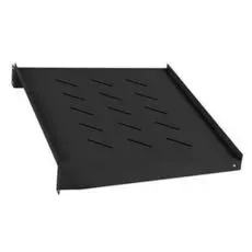 Полка для оборудования консольная Cabeus SH-J017-2U-400-BK 19" перфорированная 2U глубина 400мм, цвет черный (RAL 9004)