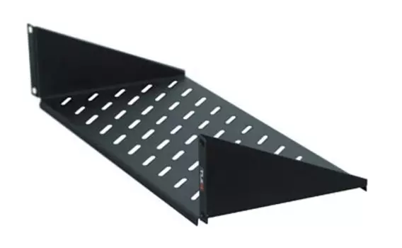 Полка TLK TLK-SHFR-400-BK 19" фронтальная 2U, глубиной 400мм, черная