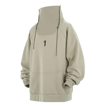 Мужская толстовка с капюшоном Y2K Techwear для рыбалки и защиты от солнца с длинным рукавом M хаки