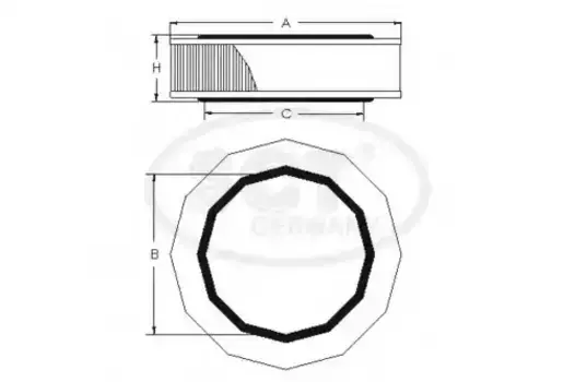 Фильтр воздушный SCT SB 2058