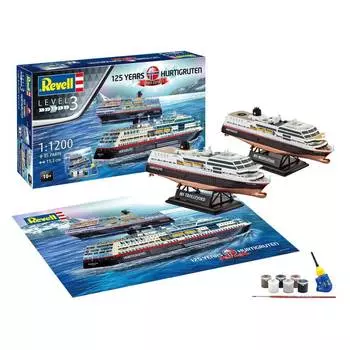 Revell Подарочный набор со сборными моделями "125 лет Hurtigruten Trollfjord &amp; Midnatsol", 1:1200