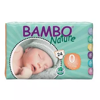Подгузники Bambo Nature Premature 1-3 кг (24 шт)