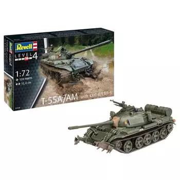 Revell Сборная модель советского танка T-55A/AM с минным тралом KMT-6/EMT-5, 1:72