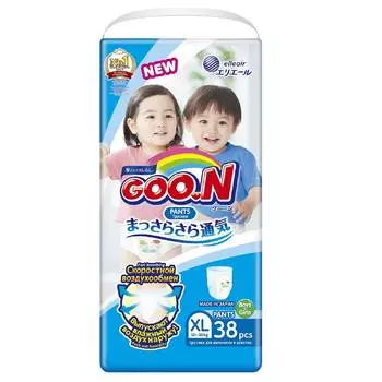 Подгузники-трусики Goon XL (12-20 кг), 38 шт