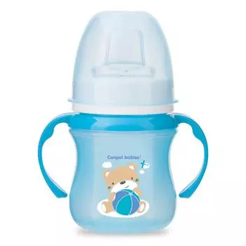 Поильник Canpol EasyStart Colourful animals, силиконовый носик, 120 мл, 6+ мес., 35/207, бирюзовый