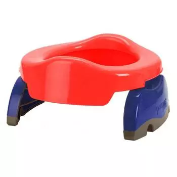 Potette Plus Дорожный складной горшок + 1 одноразовый пакет, красно-синий