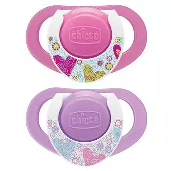 Пустышка Chicco Physio "Нежность" 2 шт., 12 мес.+, силикон 310410057