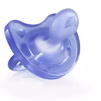Пустышка Chicco Physio Soft 1 шт., 12 мес.+, силикон, сиреневая, 310410146