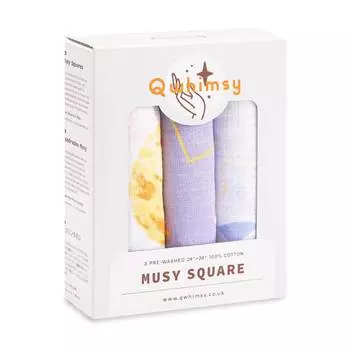 Qwhimsy Набор муслиновых салфеток "Космос", 3 штуки