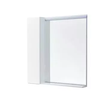 Зеркальный шкаф Aquaton Рене 80x85см 1A222502NRC80 с подсветкой цвет белый/грецкий орех