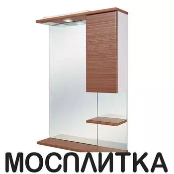 Зеркальный шкаф Onika Элита 60.01 штрокс коричневый правый , 206024