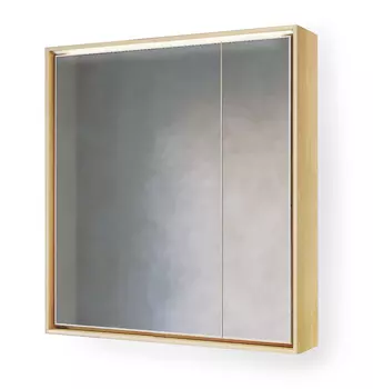 Зеркальный шкаф Raval Frame Fra.03.75/DS, 75 см, с подсветкой, дуб сонома