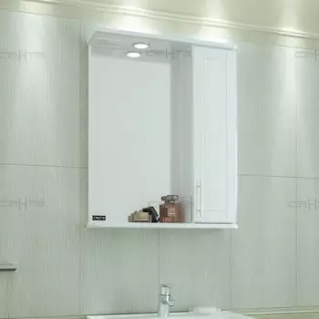 Зеркальный шкаф СаНта Дублин 60 см 123002 белый