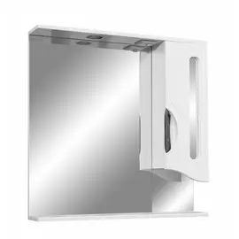 Зеркальный шкаф Stella Polar Сильва 80/C SP-00000206 80 см с подсветкой, белый