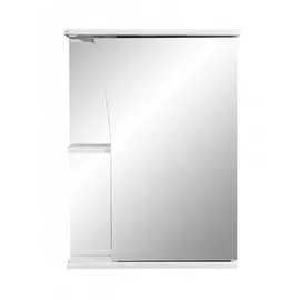 Зеркальный шкаф Stella Polar Волна Винчи 50/C 50 см с подсветкой, белый