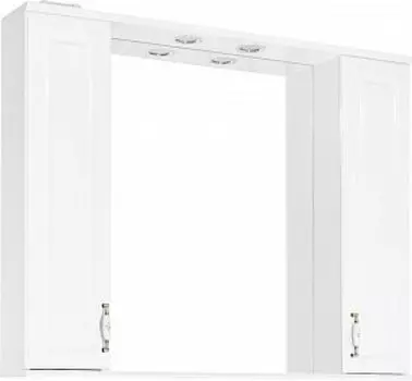 Зеркальный шкаф Style Line Олеандр-2 1000/С Люкс, белый