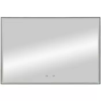 Зеркало Art&amp;Max Arezzo 120 см AM-Are-1200-800-DS-FC-H-Nero с подсветкой, черный