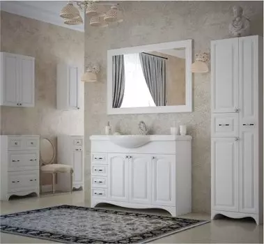 Зеркало Corozo Классика 120, белое