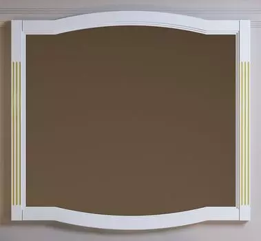 Зеркало Opadiris Лаура 100 белый матовый/золото