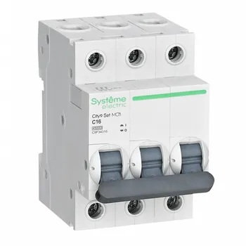 выключатель автоматический SE CITY9 3P 16А тип С 4,5kA