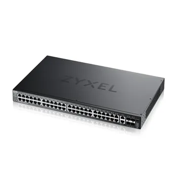 Коммутатор ZYXEL NebulaFlex Pro XGS2220-54, управляемый, кол-во портов: 48x1 Гбит/с, кол-во SFP/uplink: combo RJ-45/SFP+ 6x10 Гбит/с, установка в стойку (XGS2220-54-EU0101F)