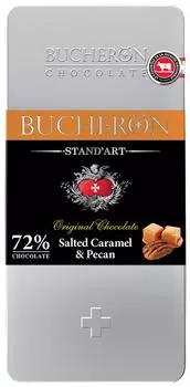 Шоколад Bucheron горький с соленой карамелью и пеканом 100г