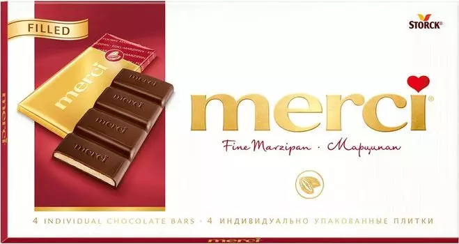 Шоколад Merci Темный с марципаном 112г. Закажите онлайн!