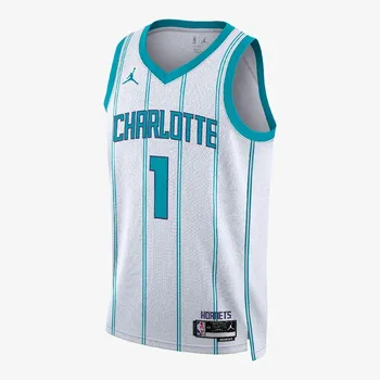 Майка Jordan Dri-FIT NBA Swingman Charlotte Hornets Association Edition 2022/23, белый/голубой