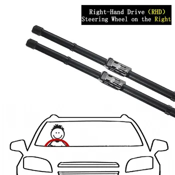 2x для Honda Civic FE FL MK11 2022 2023 для бескаркасных щеток стеклоочистителя, резиновый планшет, лобовое стекло, замена окон LHD