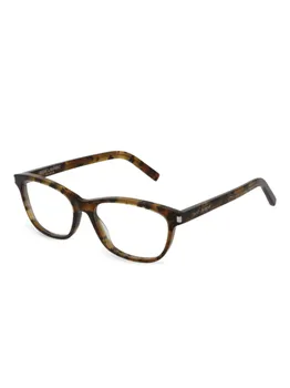 Очки в квадратной оправе Saint Laurent Eyewear, коричневый